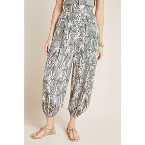 Anthropologie Harem Paisley Print Pants in Neutral Colors Size XS Baggie pants